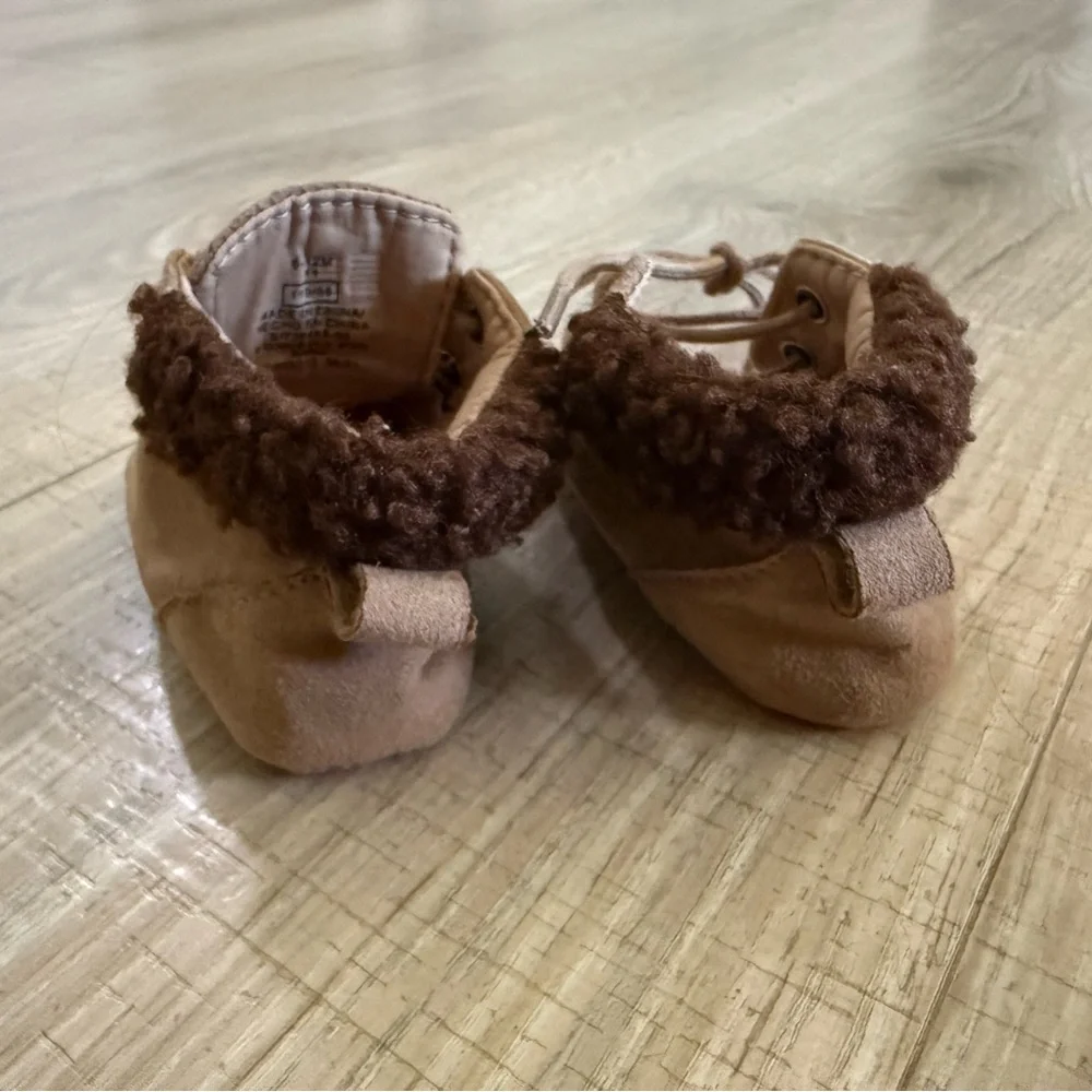 Baby Faux Suede Sherpa Moccasin Booties | 6-12M